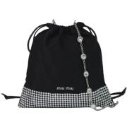 Miu Miu Pre-owned Pre-owned Silke crossbodyvskor Black, Dam