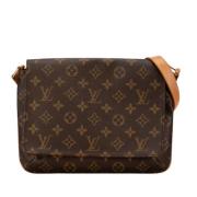 Louis Vuitton Vintage Pre-owned Canvas axelremsvskor Brown, Dam