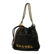 Chanel Vintage Pre-owned Laeder axelremsvskor Black, Dam