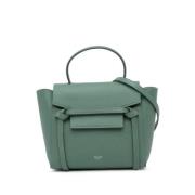 Celine Vintage Pre-owned Laeder handvskor Green, Dam