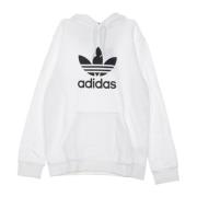 Adidas Vit Trefoil Hoodie för Män White, Herr