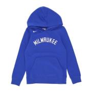 Nike Milwaukee Bucks Lagfärger Hoodie Blue, Herr