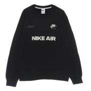 Nike Sportswear Crewneck Sweatshirt Air Brushed-back Black, Herr