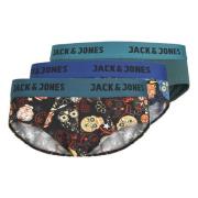 Jack & Jones Slips Print Calavera 3 Pack Briefs Multicolor, Herr