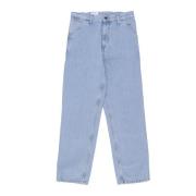 Carhartt Wip Blå Heavy Stone Blekt Straight Jeans Blue, Herr