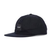 HUF Svart Ostrukturerad Snapback Platt Skärm Keps Black, Herr