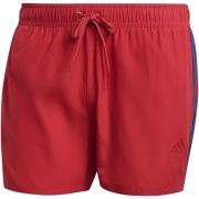 Adidas Klassiska 3 Ränder Badshorts Röd Män Red, Herr