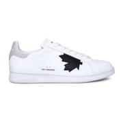 Dsquared2 Vit Läder Sneaker Boxer White, Herr