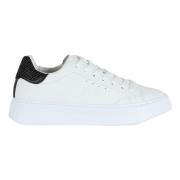 Sun68 Läder Logosneakers med Kontrastsula White, Dam