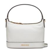 Michael Kors Vit Wythe Liten Pebbled Läder Crossbody Väska White, Dam