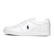 Ralph Lauren Vita Läder Låga Sneakers White, Herr