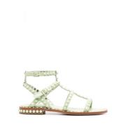 ASH Flat Sandals Green, Dam