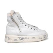 Premiata Vita ullfodrade sneakers med sidodragkedja White, Dam