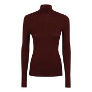 Etro Multifärgad Turtleneck Stickad Topp för Kvinnor Brown, Dam