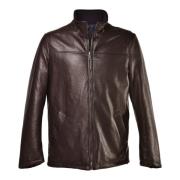 Baldinini Reversible jacket in dark brown nappa Brown, Herr