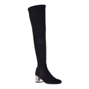 Baldinini Boots in black eco-leather and suede Black, Dam