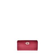 Baldinini Red leather zipped wallet Red, Dam