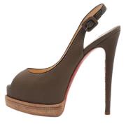 Christian Louboutin Pre-owned Pre-owned Laeder klackskor Gray, Dam