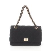 Chanel Vintage Pre-owned Canvas handvskor Black, Dam