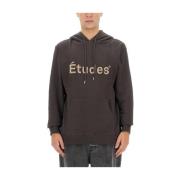 Études Logo Sweatshirt för Män Brown, Herr