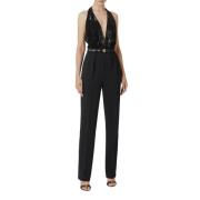 Elisabetta Franchi Svart jumpsuit för kvinnor Black, Dam