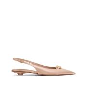 Valentino Garavani Beige Ballerina Flats för Kvinnor Beige, Dam