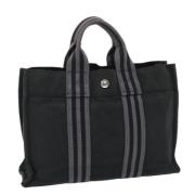 Hermès Vintage Pre-owned Canvas handvskor Black, Dam