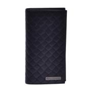 Baldinini Black woven leather document holder Black, Herr