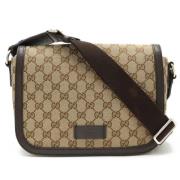 Gucci Vintage Pre-owned Canvas crossbodyvskor Beige, Dam