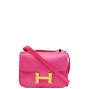 Hermès Vintage Pre-owned Canvas crossbodyvskor Pink, Dam