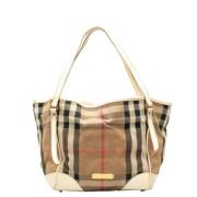 Burberry Vintage Pre-owned Canvas totevskor Beige, Dam