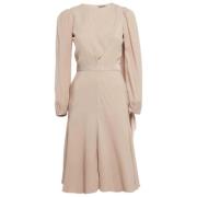 Alexander McQueen Pre-owned Pre-owned Tyg klnningar Beige, Dam