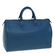 Louis Vuitton Vintage Pre-owned Laeder louis-vuitton-vskor Blue, Dam