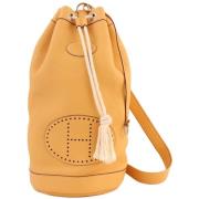 Hermès Vintage Pre-owned Canvas axelremsvskor Yellow, Dam