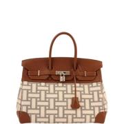 Hermès Vintage Pre-owned Canvas handvskor Brown, Dam