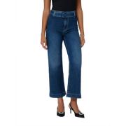 Guess Wide Cut Cropped Jeans Blue, Dam