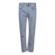 Levi's Färgglada Slim-Fit Jeans med Dekoration Blue, Herr