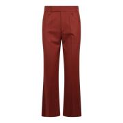 Victoria Beckham Utställda Crop Byxor med Strykveck Brown, Dam