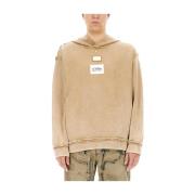 Dolce & Gabbana Logo Plaque Hoodie Brown, Herr