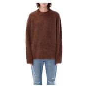 Séfr Chunky Crew Neck Alpaca Sweater Brown, Herr