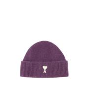 Ami Paris Lila Ull Mössa Alpacka Purple, Unisex