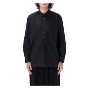 Comme des Garçons Svart Dragsko Hem Skjorta Aw24 Black, Herr