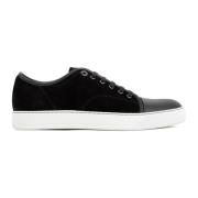 Lanvin Svarta Sneakers med Läderdetaljer Black, Herr