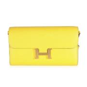 Hermès Vintage Pre-owned Laeder crossbodyvskor Yellow, Dam