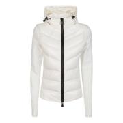 Moncler Stilren Bianco Cardigan Jacka White, Dam