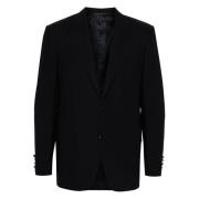 Canali Klassisk ullblazer med 2 knappar Blue, Herr