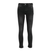 Liu Jo Svarta Skinny Jeans med Strassdekoration Black, Dam