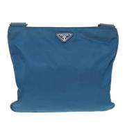 Prada Vintage Pre-owned Tyg prada-vskor Blue, Dam