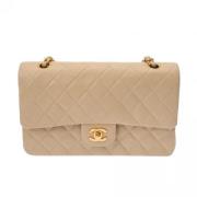 Chanel Vintage Pre-owned Laeder chanel-vskor Beige, Dam