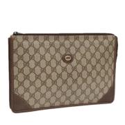 Gucci Vintage Pre-owned Laeder kuvertvskor Beige, Dam